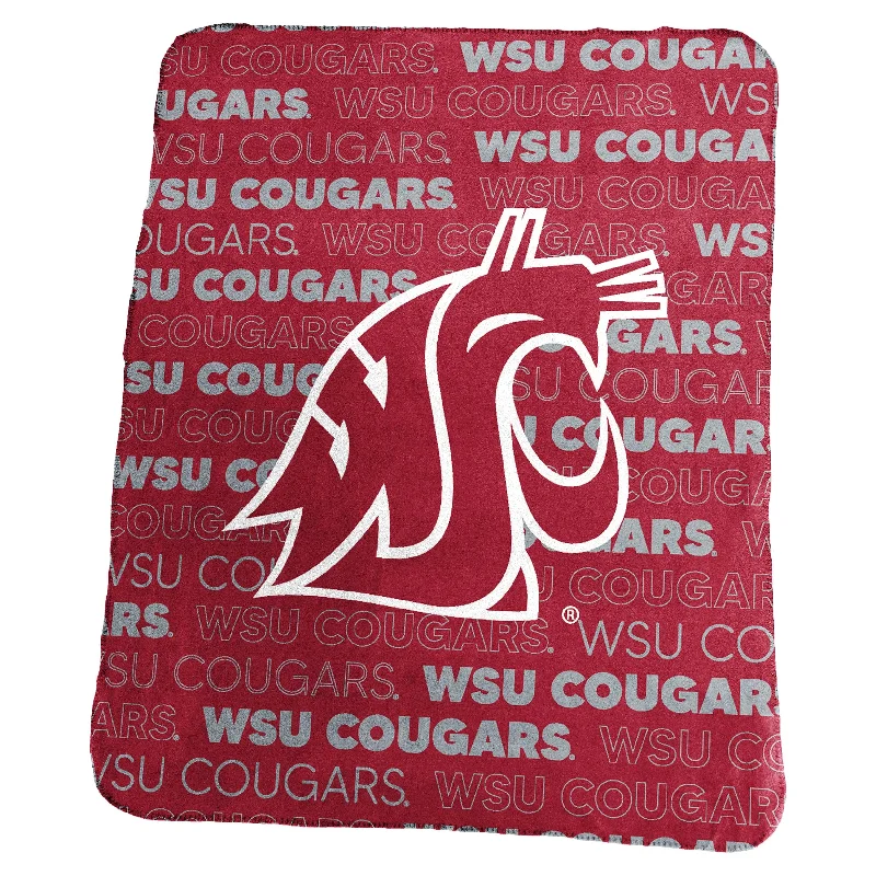 Team logo baskets for toy storage in fan rooms-Washington State Classic Throw