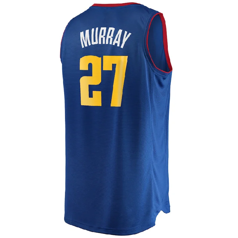 Basketball jersey with moisture-wicking technology-D.Nuggets #27 Jamal Murray Fanatics Branded Fast Break Replica Player Jersey Icon Edition Navy Stitched American Basketball Jersey