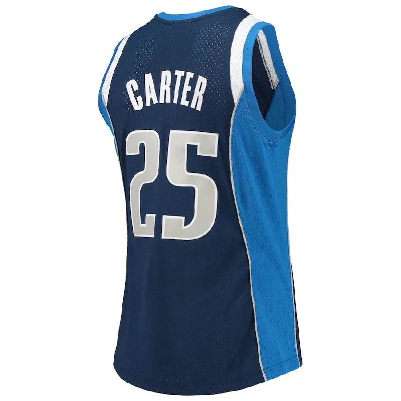 Basketball jersey for high school teams-D.Mavericks #25 Vince Carter Mitchell & Ness 2011-12 Hardwood Classics Swingman Jersey Navy Stitched American Basketball Jersey