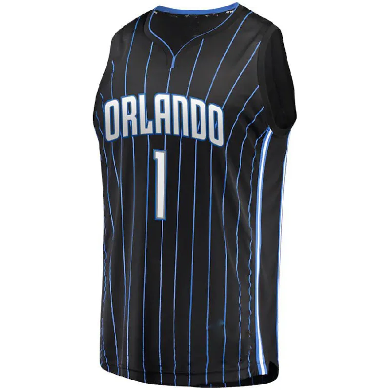 Personalized basketball jersey for end-of-season gifts-O.Magic #1 Jonathan Isaac Fanatics Branded 2019 Fast Break Replica Player Jersey Black Icon Edition Stitched American Basketball Jersey