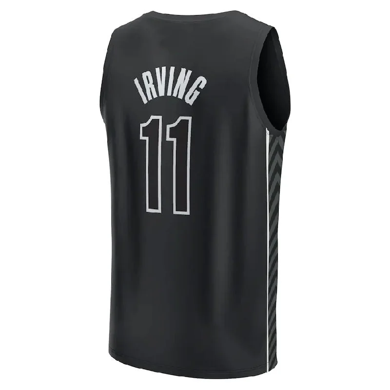 Custom basketball jersey for home games with unique design-B.Nets #11 Kyrie Irving Fanatics Branded 2022-23 Fast Break Player Jersey Black Statement Edition Stitched American Basketball Jersey