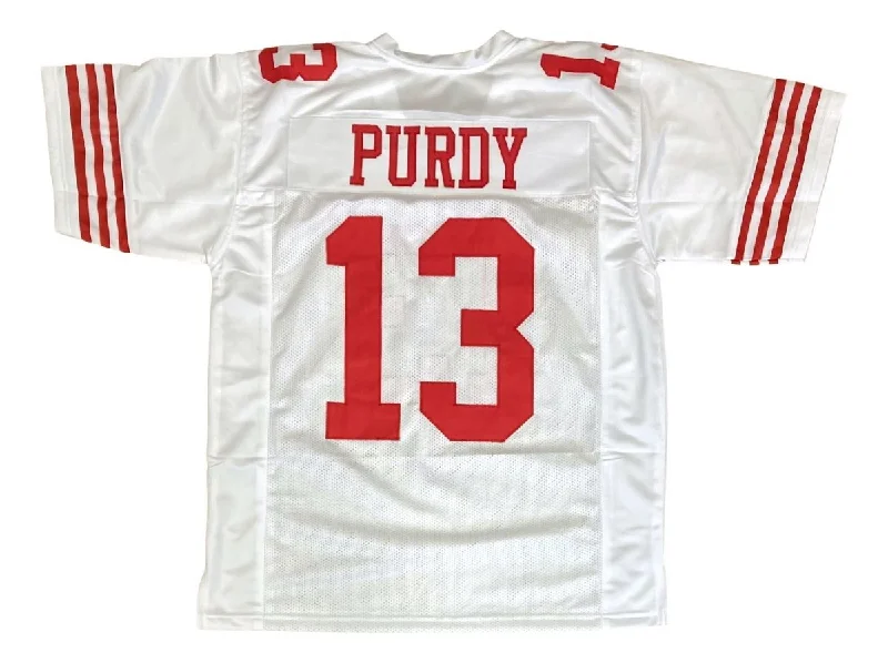 Soccer jersey with smooth fabric for ease of movement-Brock Purdy San Francisco White Football Jersey