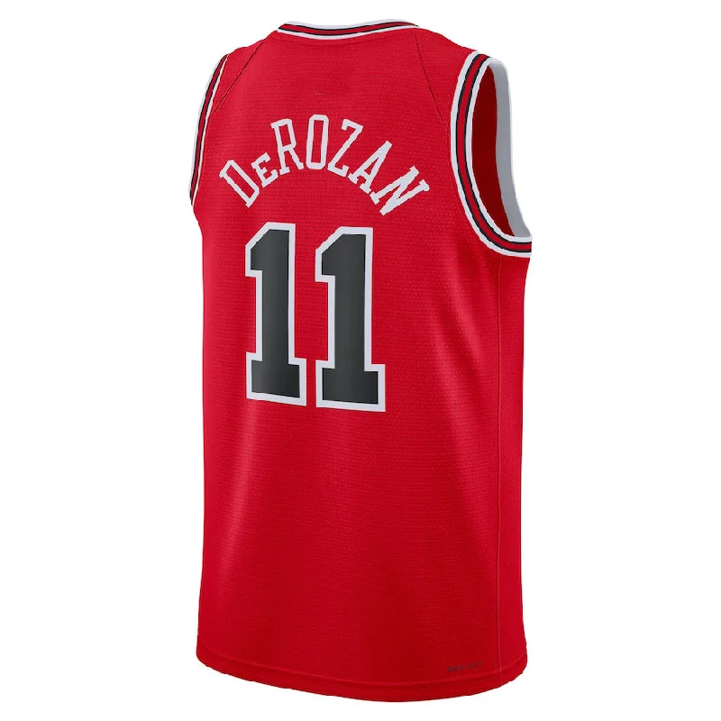 Custom basketball jersey with sleek, modern look-C.Bulls #11 DeMar DeRozan Unisex 2022-23 Swingman Jersey Icon Edition Red Stitched American Basketball Jersey