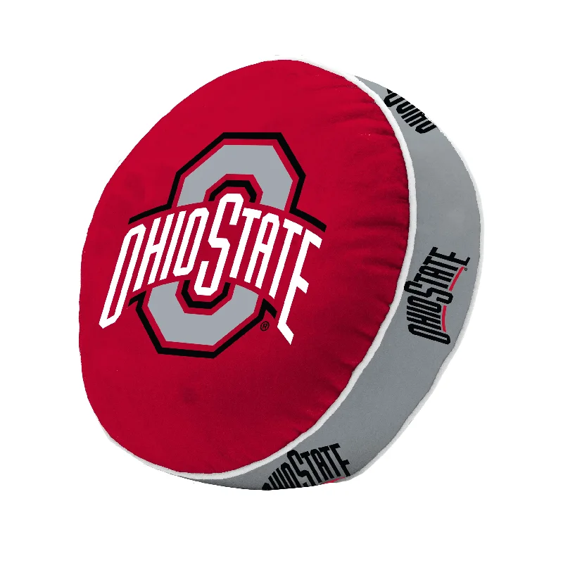 Custom team throw blankets for sofa and chair use-Ohio State Puff Pillow