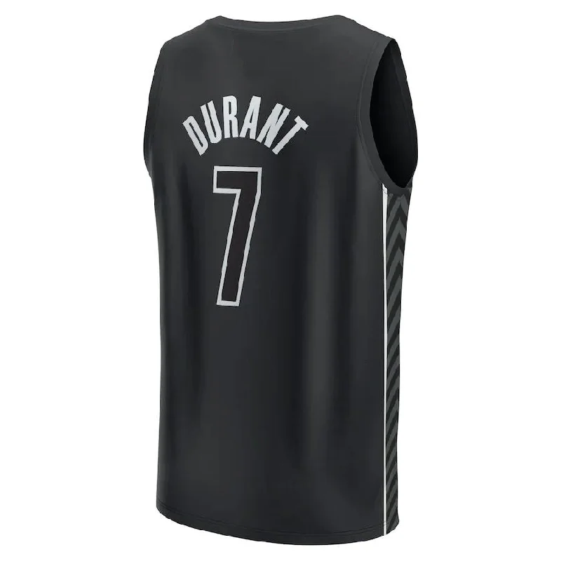 Custom home or away basketball jersey for teams-B.Nets #7 Kevin Durant Fanatics Branded 2022-23 Fast Break Player Jersey Black Statement Edition Stitched American Basketball Jersey