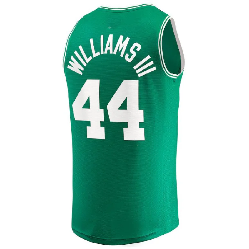 Personalized basketball jersey with team logo print-B.Celtics #44 Robert Williams III Fanatics Branded 2021-22 Fast Break Replica Jersey Icon Edition Kelly Green Stitched American Basketball Jersey