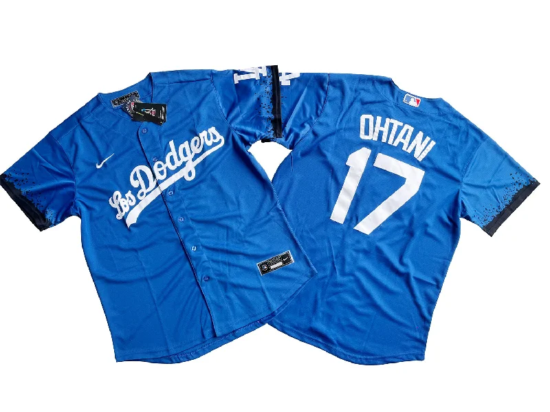 Limited edition baseball jerseys for fans-Los Angeles Dodgers #17 Shohei Ohtani Royal City Connect MLB Cool Base Jersey