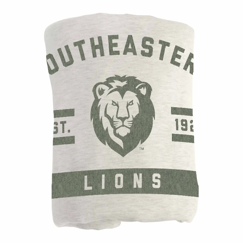 Team wall art for sports-themed bedrooms-Southeastern Louisiana Oatmeal Sweatshirt Blanket