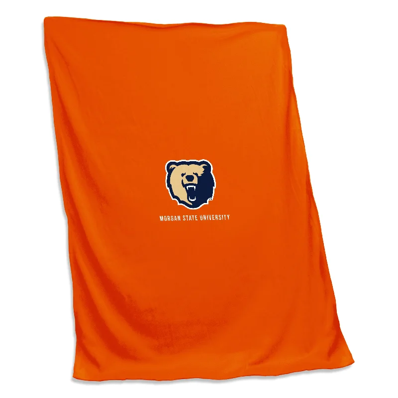 High-quality team blankets for fans-Morgan State Orange Screened Sweatshirt Blanket