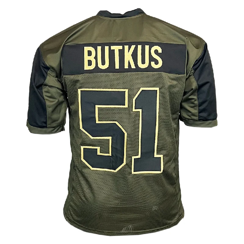 Custom soccer jersey for youth soccer teams-Dick Butkus Unsigned Salute to Service Football Jersey