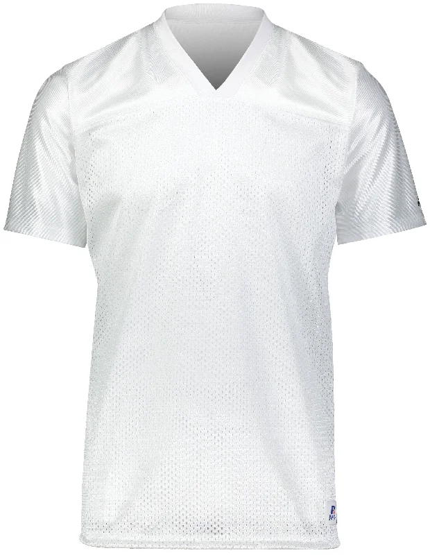 Custom soccer jersey for team pride and spirit-Solid White Flag Football Jersey