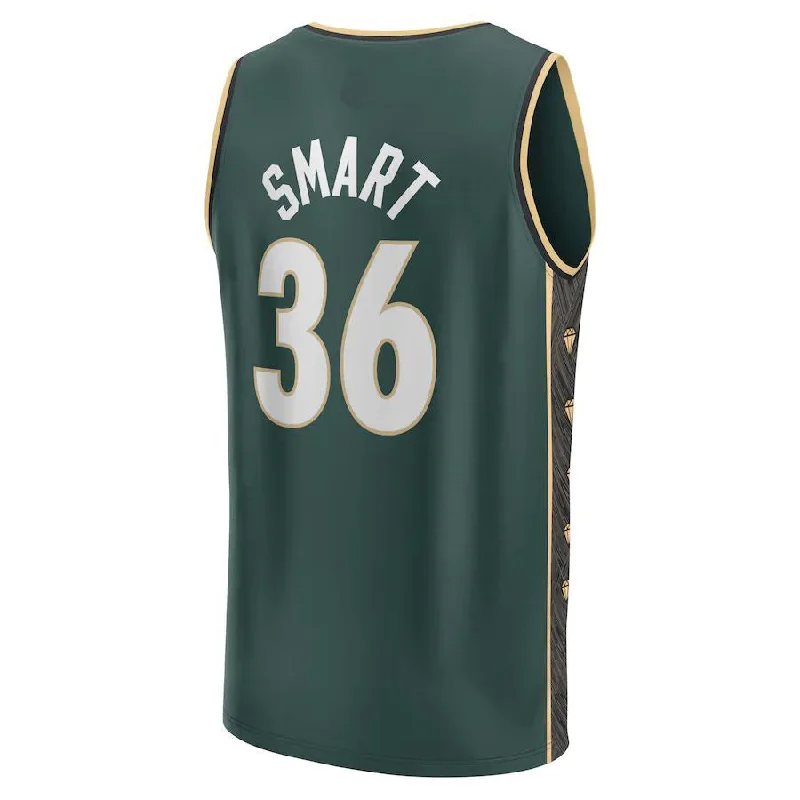 Basketball jersey for fan events with team spirit designs-B.Celtics #36 Marcus Smart Fanatics Branded 2022-23 Fastbreak Jersey City Edition Kelly Green Stitched American Basketball Jersey