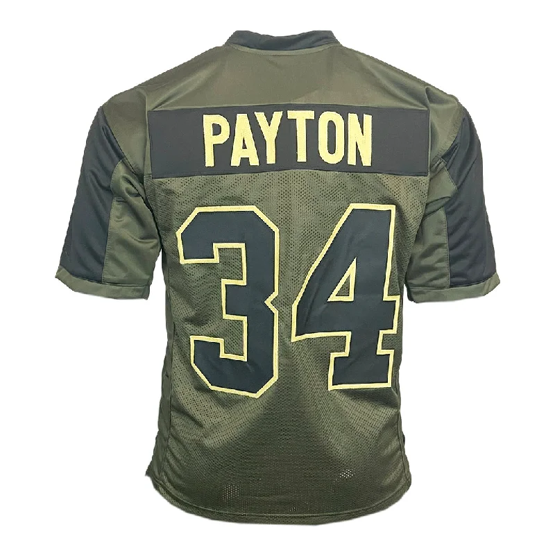 Personalized soccer jersey for school leagues-Walter Payton Unsigned Salute to Service Football Jersey