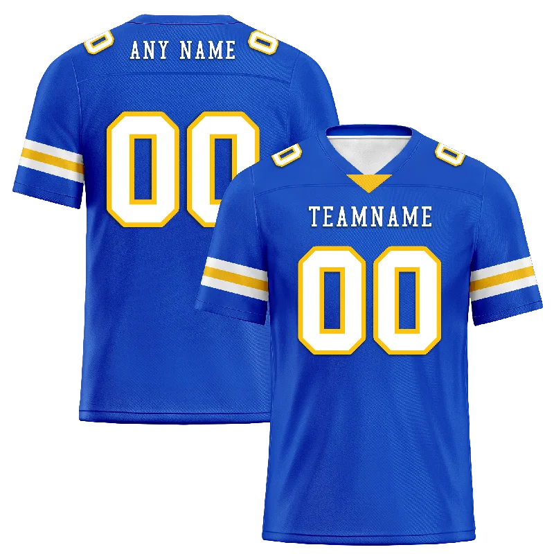 Soccer jersey for school and college teams-Custom Blue Classic Style Personalized Authentic Football Jersey FBJ02-bd0a70bb