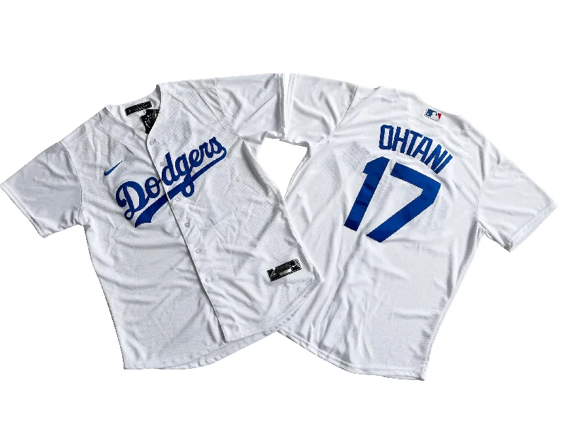 Custom baseball jersey for college baseball teams-Los Angeles Dodgers 17# Shohei Ohtani White Player Jersey