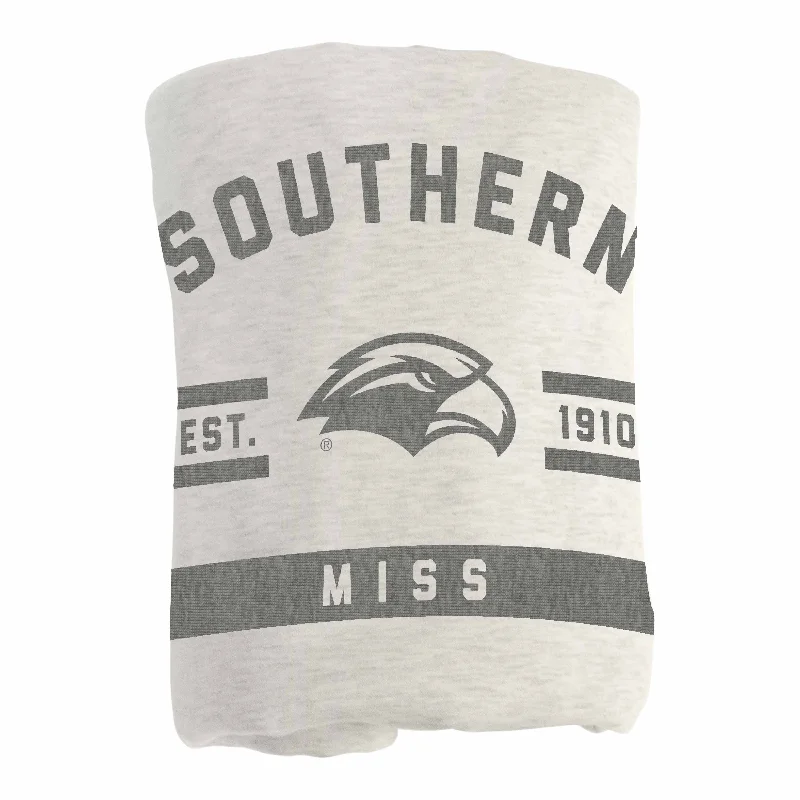 Soft team throws for cold evenings-Southern Mississippi Oatmeal Sweatshirt Blanket