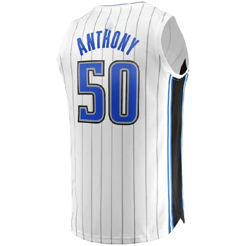 Basketball jersey with mesh side panels for airflow-O.Magic #50 Cole Anthony Fanatics Branded 2022-23 Fast Break Replica Jersey White Association Edition Stitched American Basketball Jersey