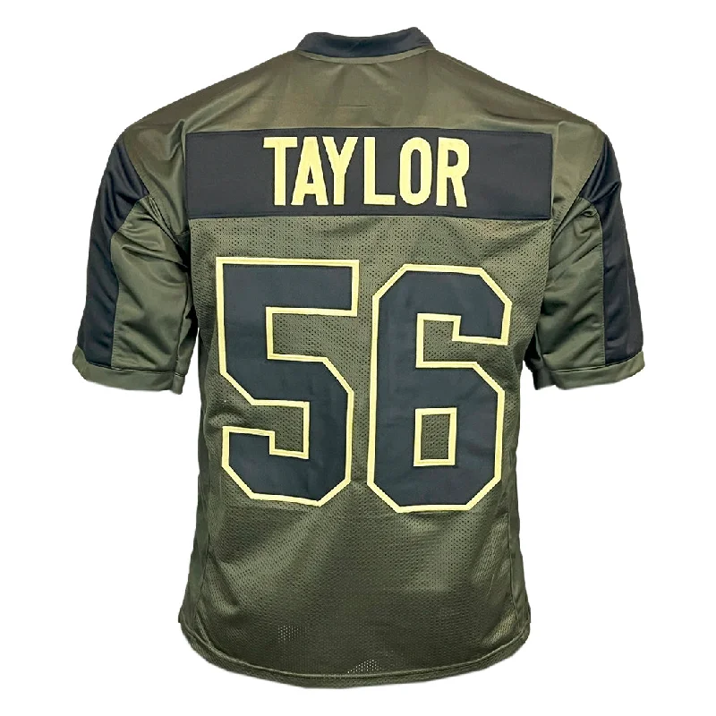 Personalized soccer jersey for major soccer tournaments-Lawrence Taylor Unsigned Salute to Service Football Jersey