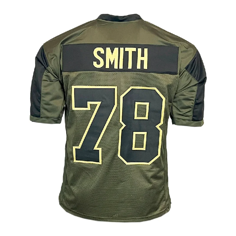 Soccer jersey for practice sessions with flexible material-Bruce Smith Unsigned Salute to Service Football Jersey