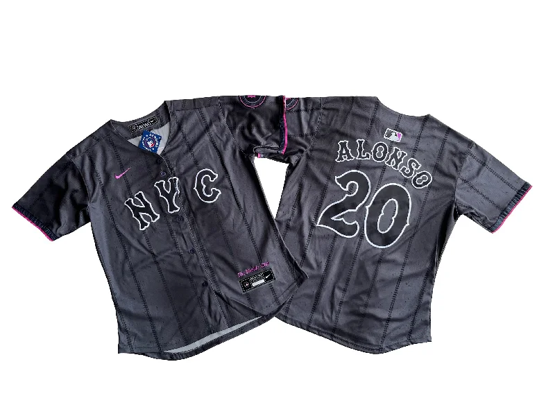 Personalized baseball jersey for school sports days-Women's New York Mets Pete Alonso #20 Graphite 2024 City Connect Limited Player Jersey