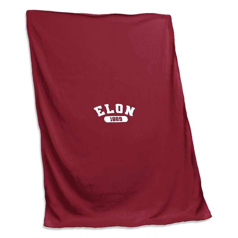 Team logo curtains for living rooms and kitchens-Elon University 1889 Screened Sweatshirt Blanket