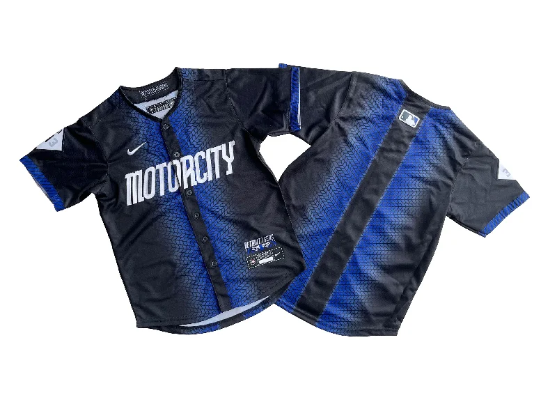 Baseball jersey for sports photography sessions-KID Youth Detroit Tigers Navy 2024 City Connect Limited Jersey