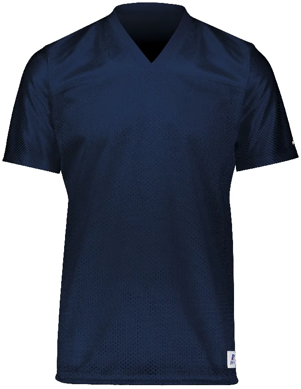 Personalized soccer jersey for community teams-Solid Navy Flag Football Jersey