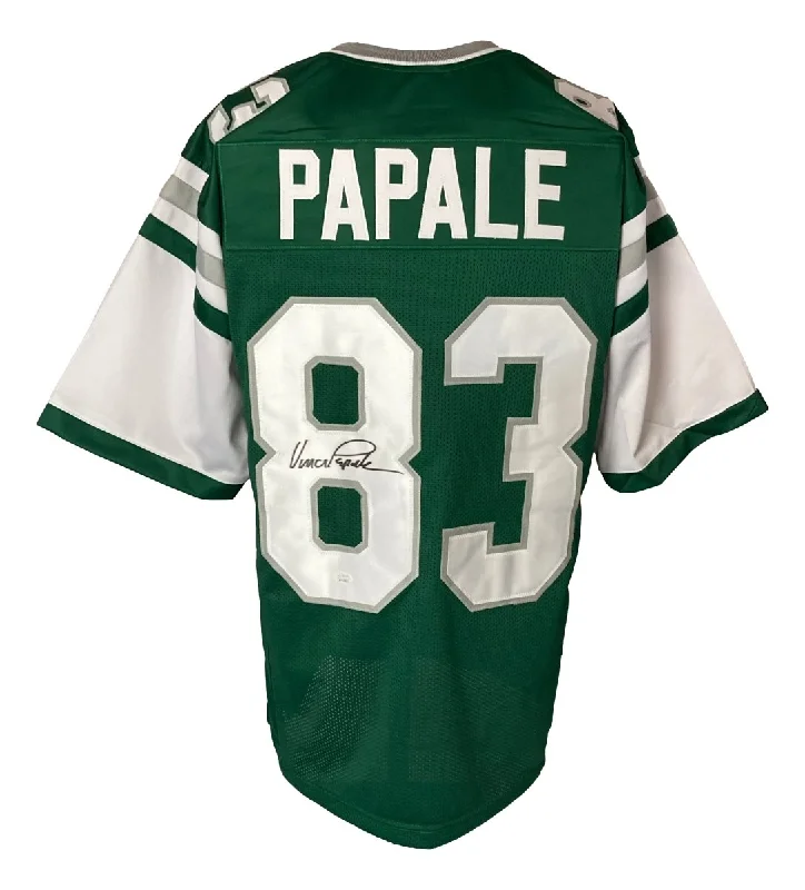 Soccer jersey for school and college teams-Vince Papale Philadelphia Signed Green Football Jersey JSA ITP