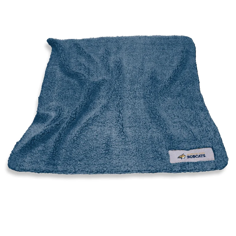 Team bathroom accessories for sports-themed bathrooms-Montana State Combo Mark Color Frosty Fleece