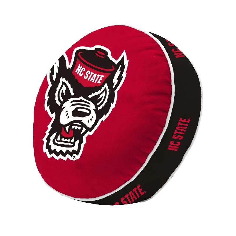 Team-themed laundry bags for sports gear-NC State Puff Pillow