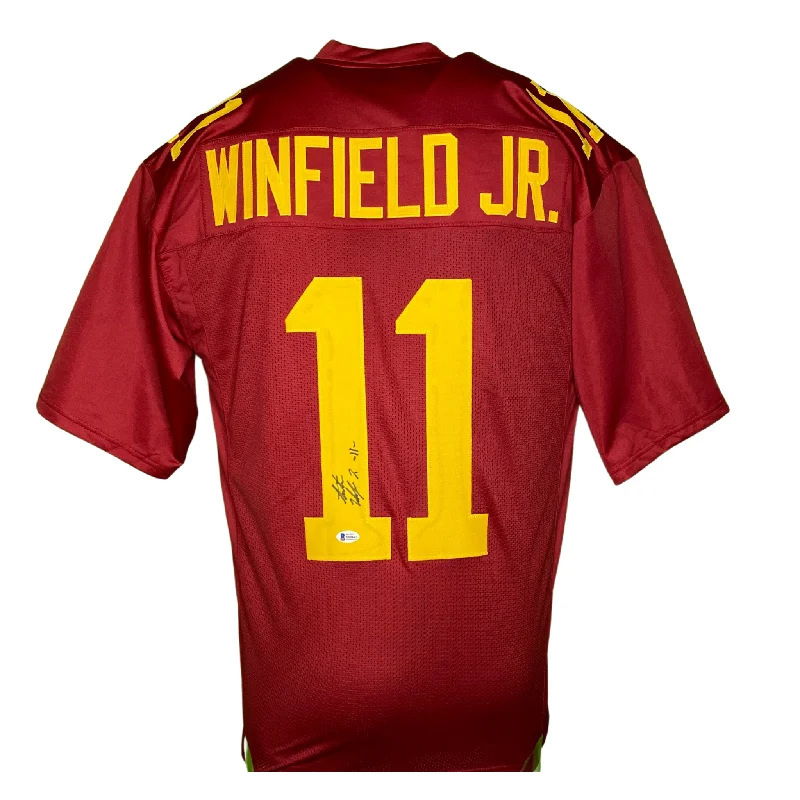 Soccer jersey with moisture-wicking lining for comfort-Antoine Winfield Jr Signed Custom Maroon College Football Jersey