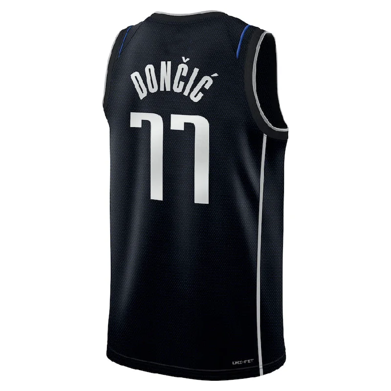 Custom basketball jersey with printed numbers for fan merch-D.Mavericks #77 Luka Doncic Select Series Rookie of the Year Swingman Team Jersey  Stitched American Basketball Jersey