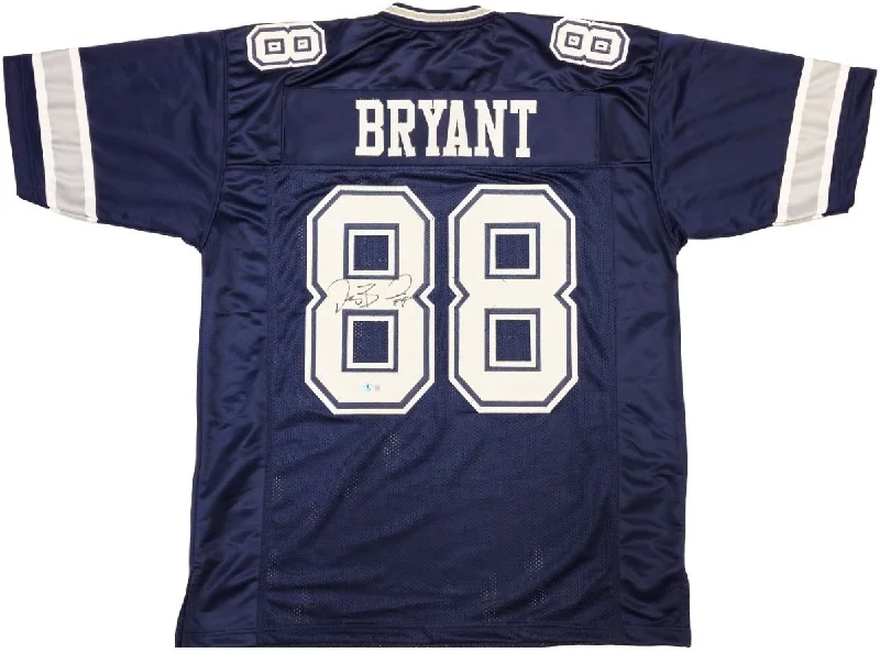 Soccer jersey with functional pockets for convenience-Dez Bryant Dallas Signed Navy Blue Football Jersey BAS ITP