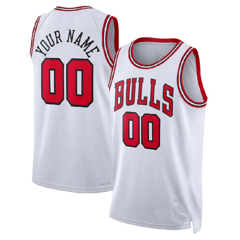 Basketball jersey with wide neck design for easy wear-Custom C.Bulls Unisex 2022-23 Swingman Jersey White Association Edition Statement Edition American Stitched Basketball Jersey