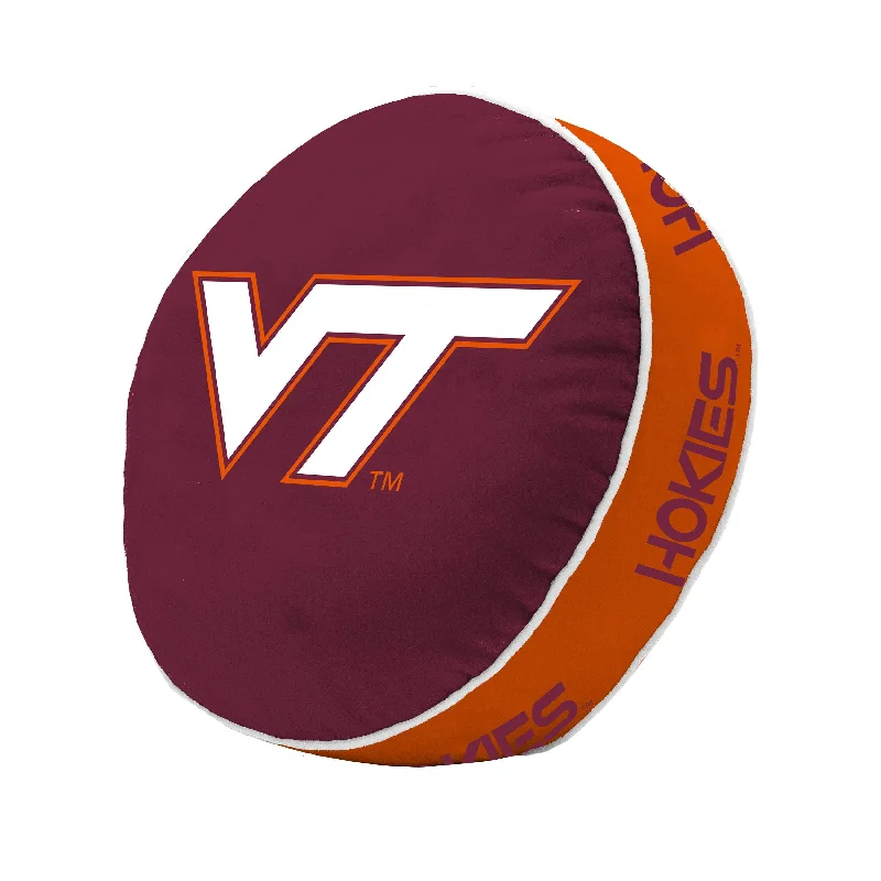 Team-themed curtains for fan lounges-Virginia Tech Puff Pillow