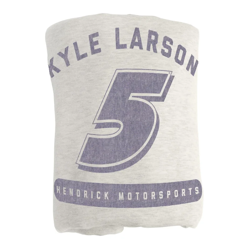 Custom team throws for outdoor events-Kyle Larson Sublimated Sweatshirt Blanket