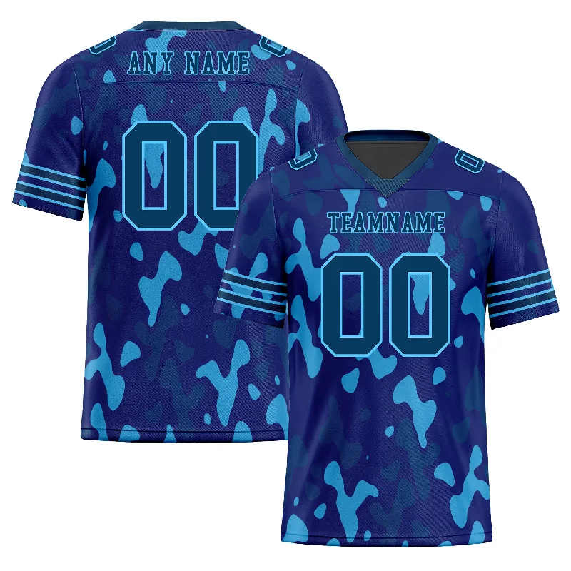 Custom soccer jersey with side mesh panels for breathability-Custom Camo Personalized Authentic Football Jersey FBJ02-D06117