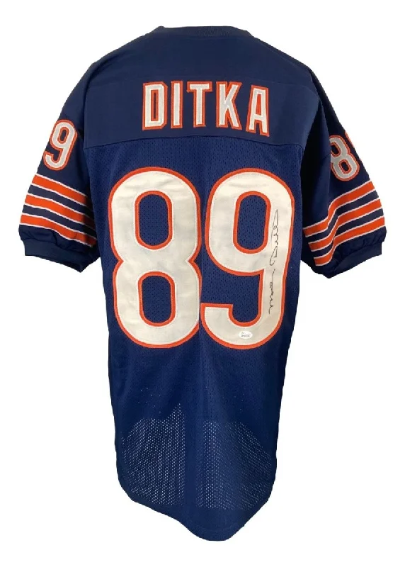 Personalized soccer jersey for special events-Mike Ditka Chicago Signed Navy Blue Football Jersey JSA