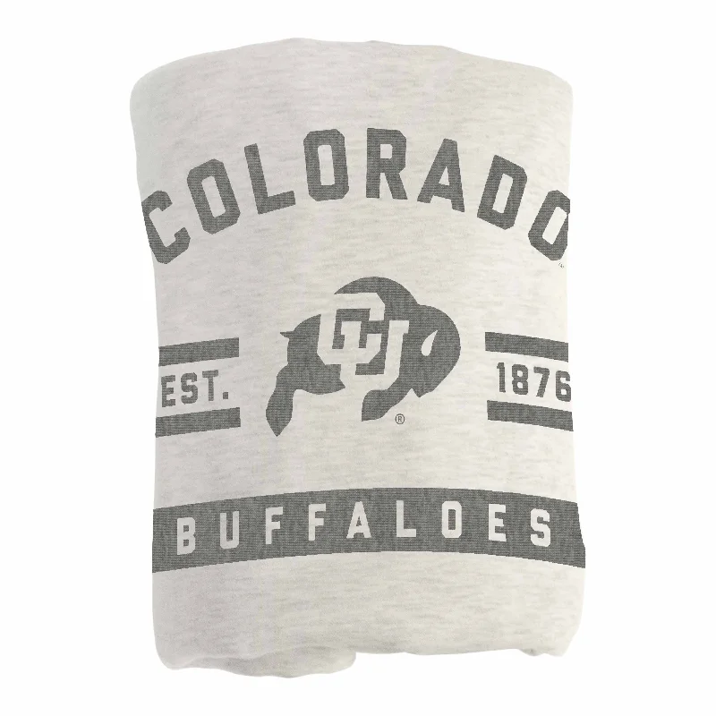 Team-themed blankets for sofa and couch use-Colorado Oatmeal Sweatshirt Blanket