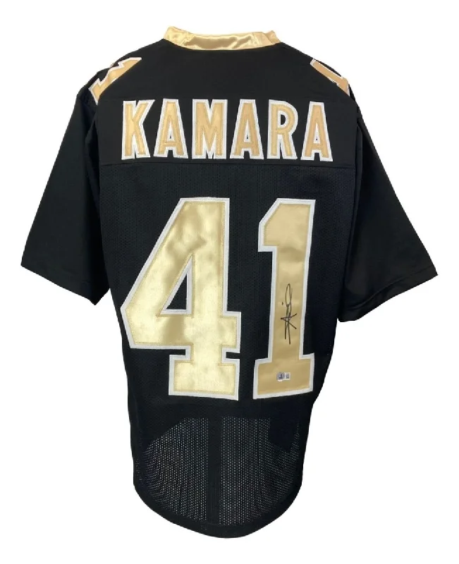 Personalized soccer jersey for casual wear-Alvin Kamara New Orleans Signed Black Football Jersey 2 BAS