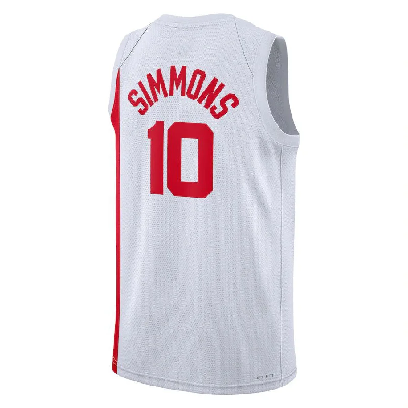 Custom basketball jersey for charity games-B.Nets #10 Ben Simmons 2022-23 Swingman Jersey White Classic Edition Stitched American Basketball Jersey