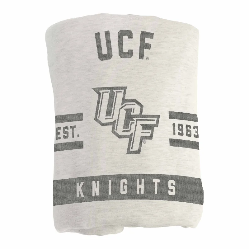 Sports team fleece throws for cold weather-Central Florida Oatmeal Sweatshirt Blanket