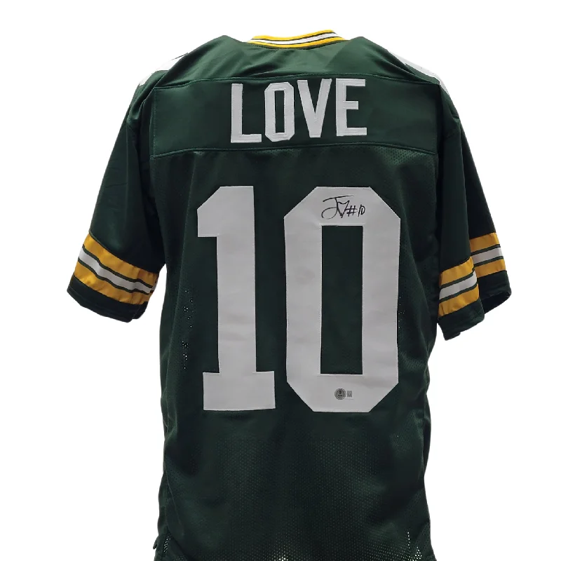 Soccer jersey with stretchable material for flexibility-Jordan Love Signed Custom Green Football Jersey