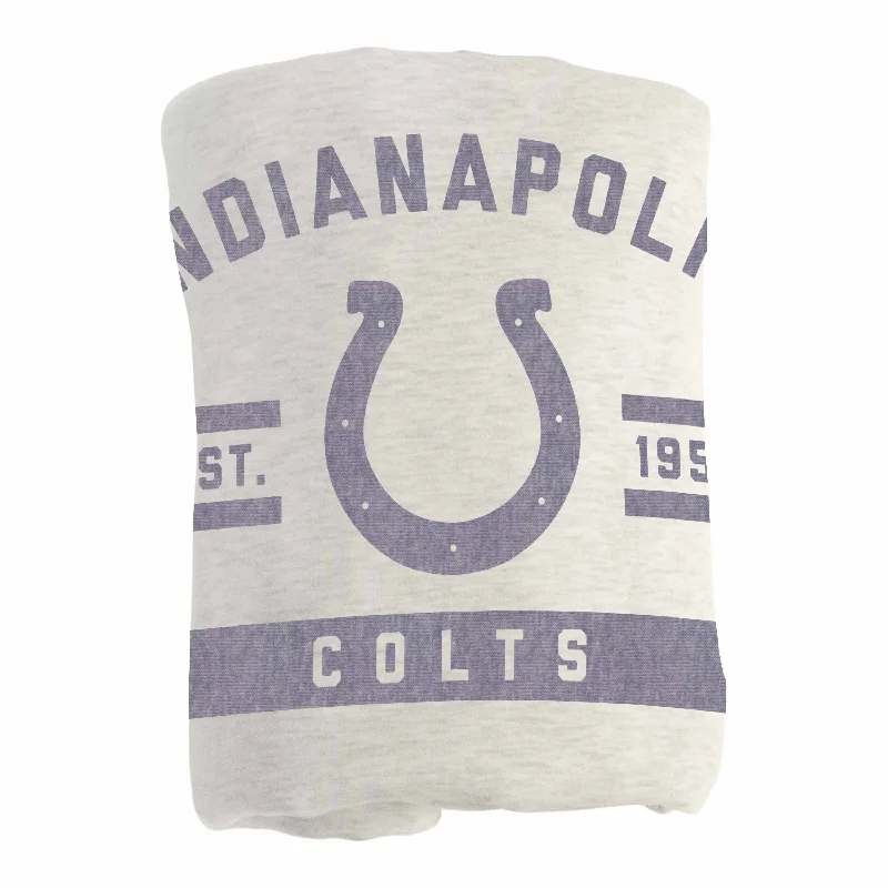 Custom team curtains for sports-themed rooms-Indianapolis Colts Oatmeal Sweatshirt Blanket