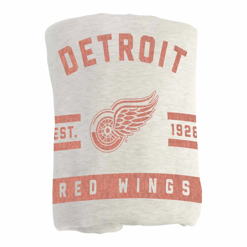 Custom team tablecloths for celebrations-Detroit Red Wings Oatmeal Sweatshirt Blanket