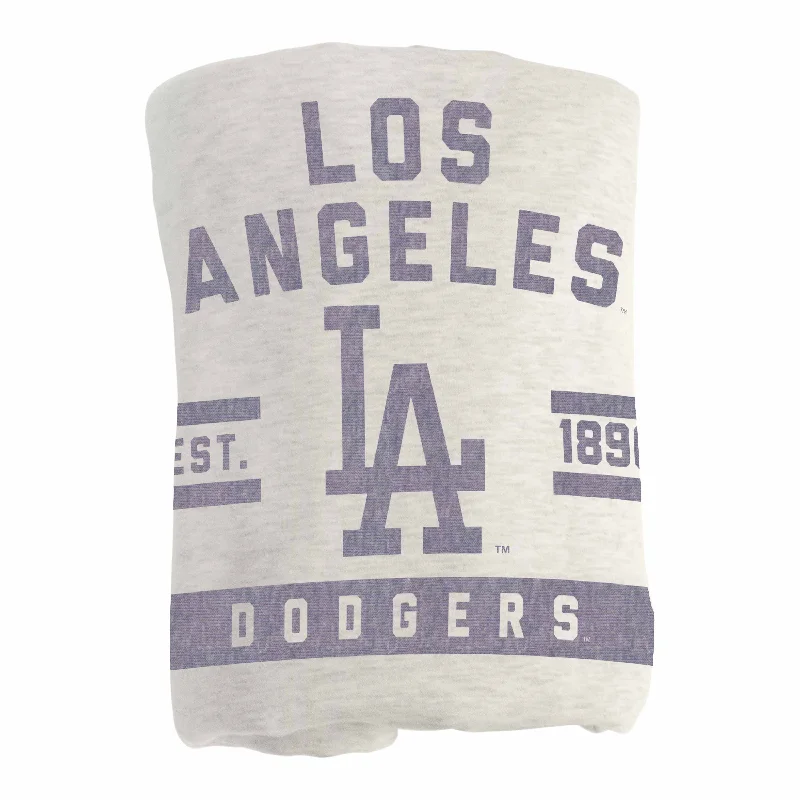 Team-themed kitchen sets for fans-Los Angeles Dodgers Oatmeal Sweatshirt Blanket