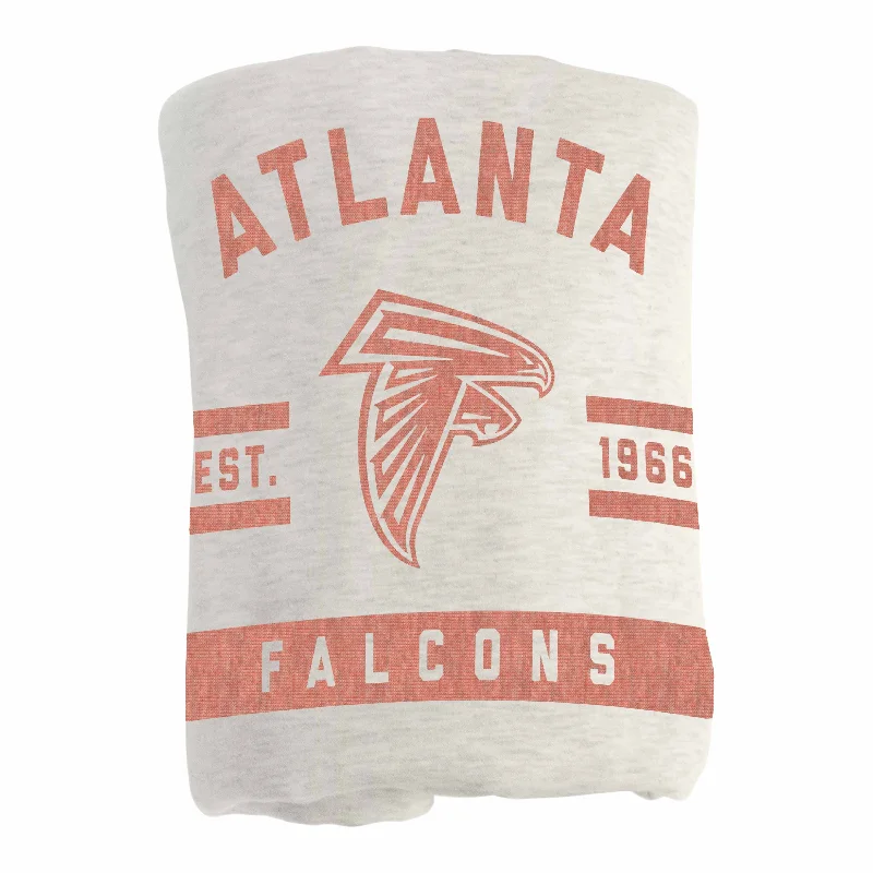 Team-themed blankets for sofa and couch use-Atlanta Falcons Oatmeal Sweatshirt Blanket