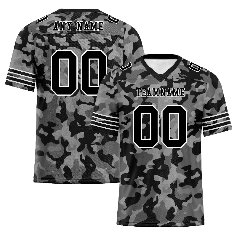 Soccer jersey with long sleeves for extra warmth-Custom Camo Personalized Authentic Football Jersey FBJ02-D06119