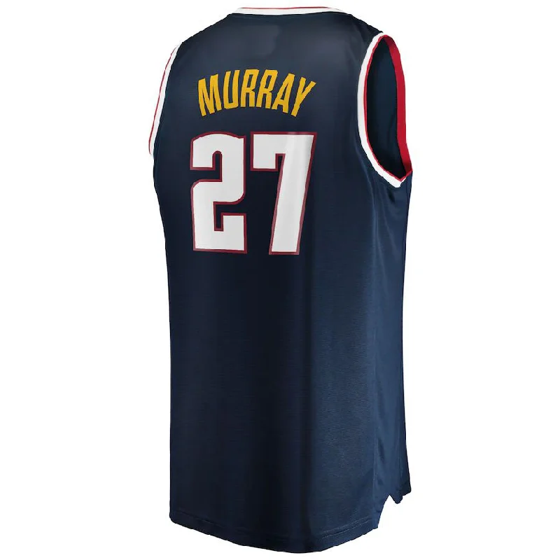 Premium basketball jersey for professional athletes-D.Nuggets #27 Jamal Murray Fanatics Branded Fast Break Player Jersey Icon Edition Navy Stitched American Basketball Jersey