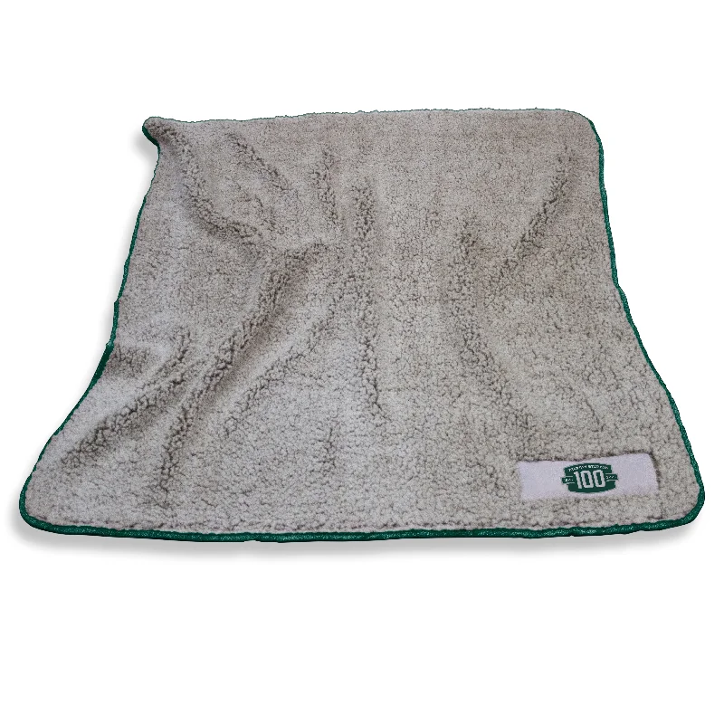 Team-themed doormats for home entryways-Michigan State Stadium 100th Anniversary Frosty Fleece